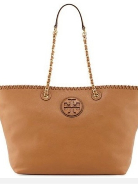 Tory Burch Handbags - Tory Burch Tan Leather Tote with Chain-Strap/ Comes With COA EUC
